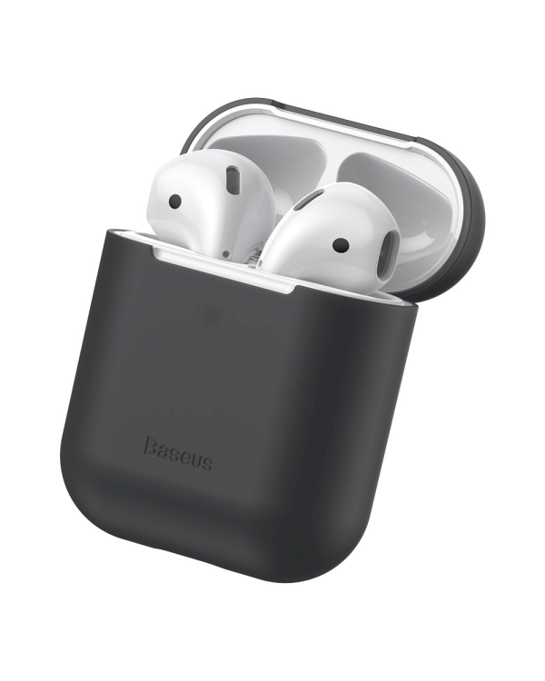Baseus Ultrathin Series Силиконовый чехол для наушников Apple Airpods 1 / 2 черный