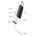 Дополнительное изображение книги «Baseus Lite Series Hub 6w1 USB-C to 2x USB 3.0 + USB-C + HDMI + SD|TF (black)»