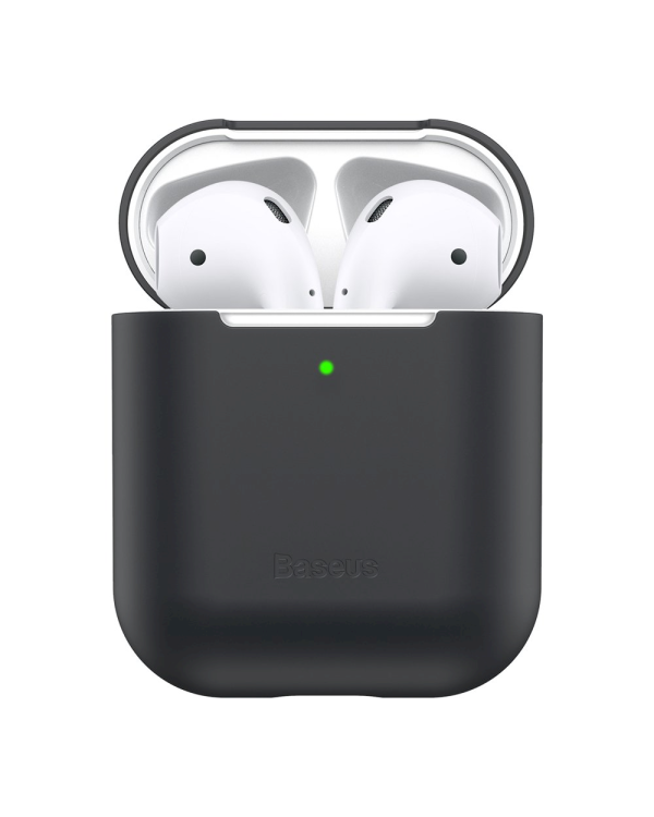Baseus Ultrathin Series Силиконовый чехол для наушников Apple Airpods 1 / 2 черный