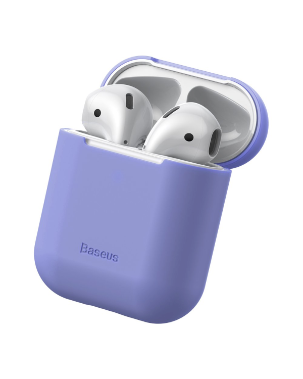 Baseus Ultrathin Series Силиконовый чехол для наушников Apple Airpods 1 / 2 Фиолетовый