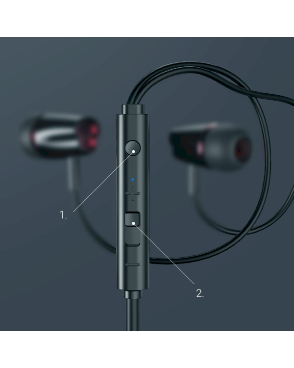 Дополнительное изображение книги «Joyroom in-ear earphones 3.5mm mini jack with remote and microphone black (JR-EL114)»