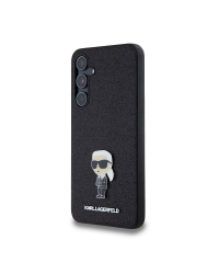 Чехол Karl Lagerfeld Fixed Glitter Metal Ikonik для Samsung Galaxy A55 5G черный
