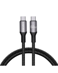 Fast Charging cable Rocoren USB-C to USB-C Retro Series 2m 60W (grey)
