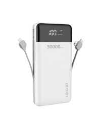 Dudao K1Max 30000mAh power bank with built-in cables white (K1Max-white)