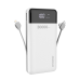 Dudao K1Max 30000mAh power bank with built-in cables white (K1Max-white)