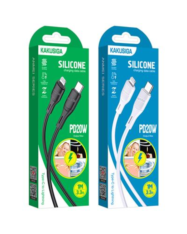 KAKUSIGA KSC-953 USB-C -> Lightning кабель для зарядки 20 Вт | 100 см черный