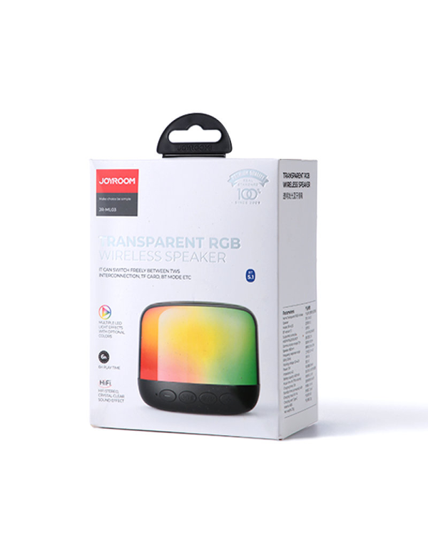 Joyroom bluetooth 5.0 RGB Wireless Speaker Black (JR-ML03)