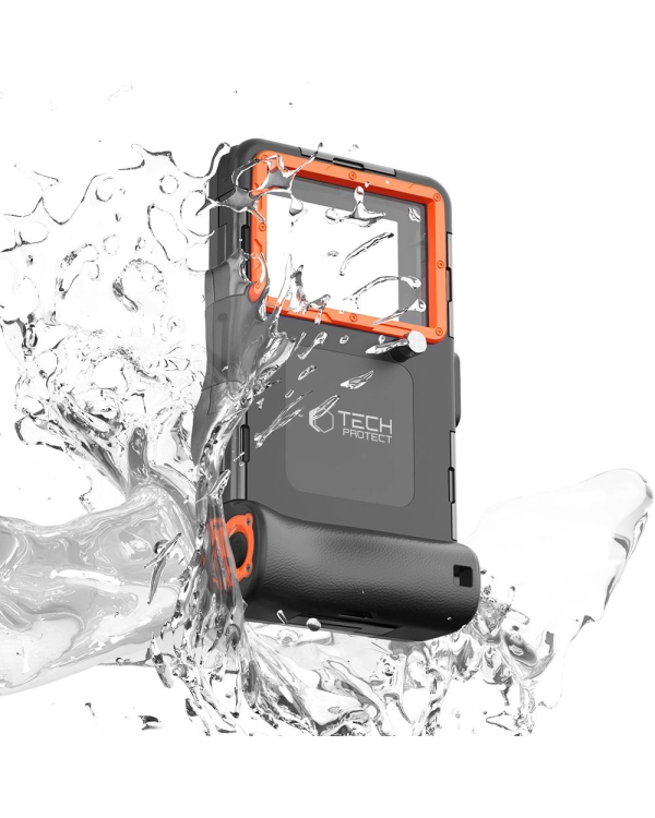 Дополнительное изображение книги «Tech-Protect Waterproof Case водонепроницаемый IPX8 для смартфонов 4,7-6,7" - черный и оранжевый»
