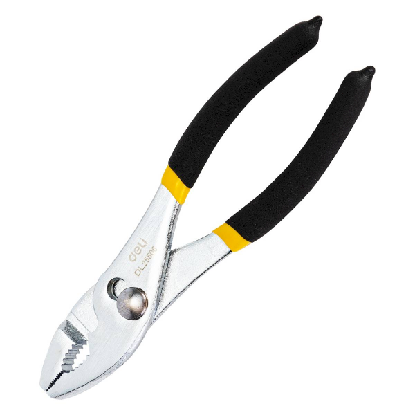 Slip Joint Pliers Deli Tools EDL25506 6'' (black&yellow)