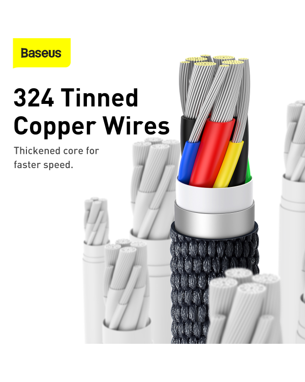 Кабель Baseus Crystal Shine Series Кабель USB для быстрой зарядки и передачи данных USB Type C - USB Type C 100W 2m черный (CAJY000701)