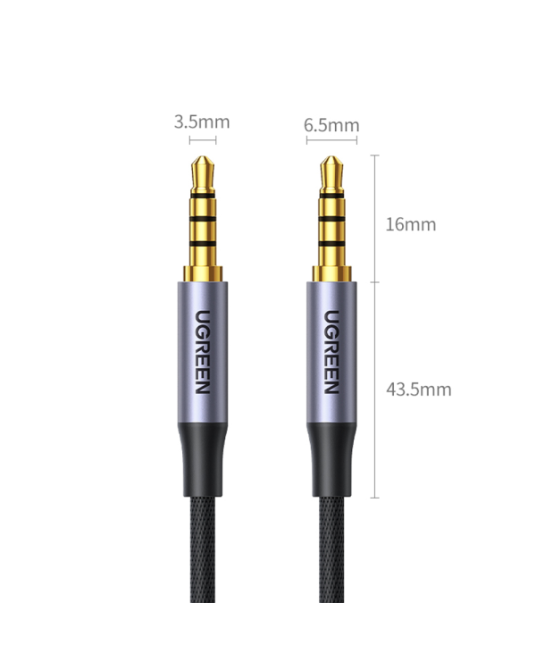 Ugreen cable AUX mini jack 3.5mm cable (male) - 3.5mm mini jack (male) 2m black (AV183)