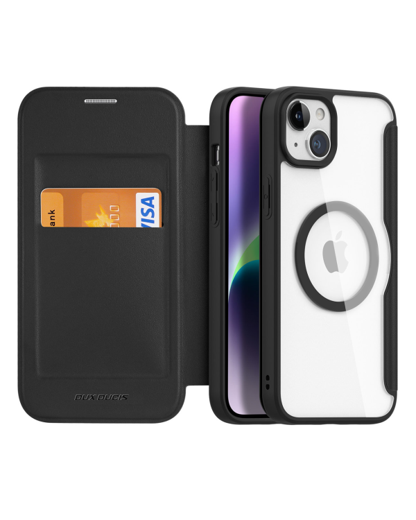 Dux Ducis Skin X Pro Magnetic Flip MagSafe Case iPhone 15 Plus - Black