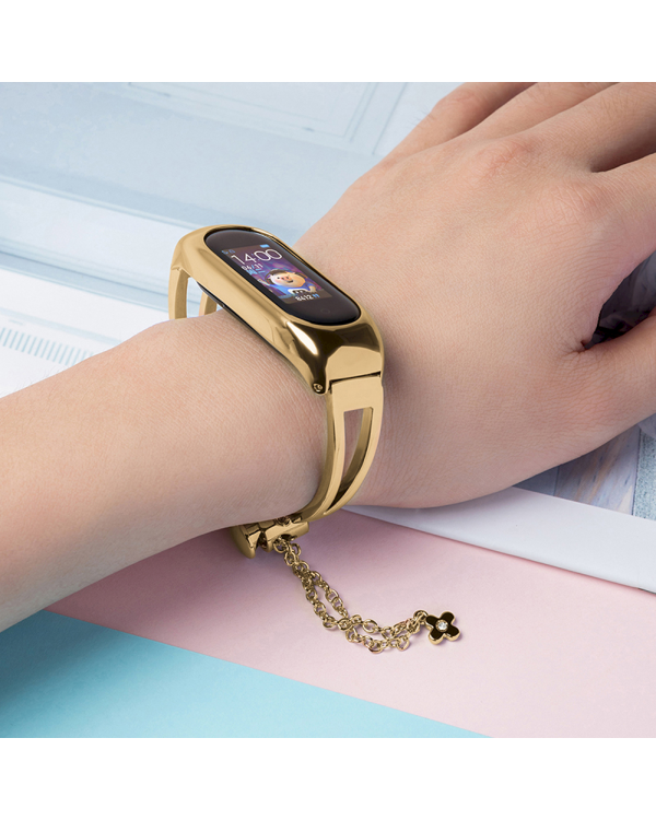 Fusion Metal Bracelet ремешок для часов Xiaomi Mi Band 3 / 4 / 5 / 6 золотой