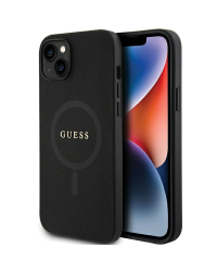 Guess GUHMP15SPSAHMCK iPhone 15 6.1" czarny|black hardcase Saffiano MagSafe