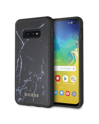 Guess GUHCS10LHYMABK S10e G970 czarny |black hard case Marble