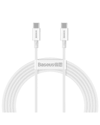Baseus Superior Series Cable USB-C to USB-C, 100W, 2m (white)