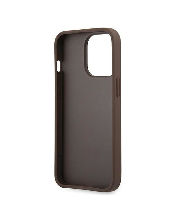 Guess GUHCP13L4GGMBR iPhone 13 Pro hardcase 4G Big Metal Logo коричневый