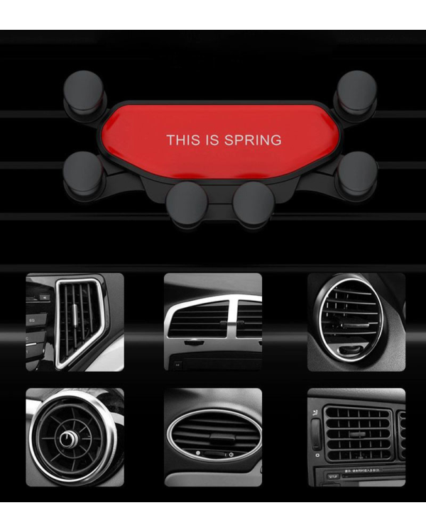 Дополнительное изображение книги «Car holder - gravity SPRING from 4,7’ air vent mount black»