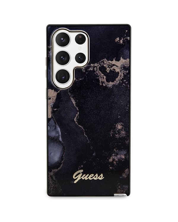 Guess GUHCS23LHTMRSK S23 Ultra S918 czarny|black hardcase Golden Marble Collection