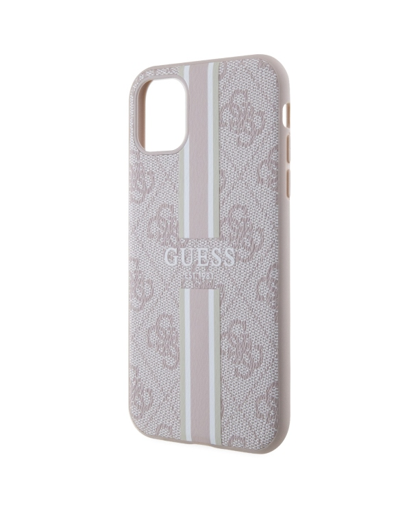 Guess GUHMN61P4RPSP iPhone 11 | Xr różowy|pink hardcase 4G Printed Stripes MagSafe