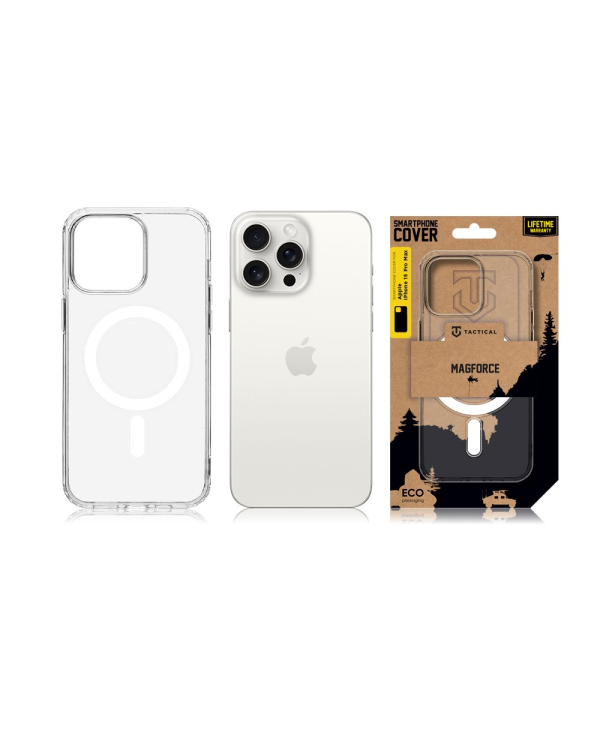 Чехол TACTICAL MagForce для Apple iPhone 15 Pro Max прозрачный