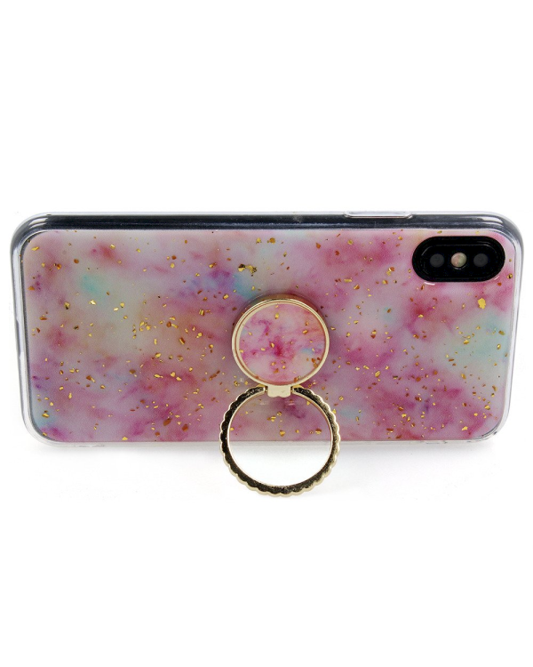 Fusion Marble Ring Back Case Силиконовый чехол для Xiaomi Redmi Note 9S / Note 9 Pro / 9 Pro Max Розовый