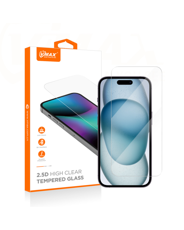 Vmax tempered glass 2,5D Normal Clear Стекло для iPhone 15 Plus 6,7"