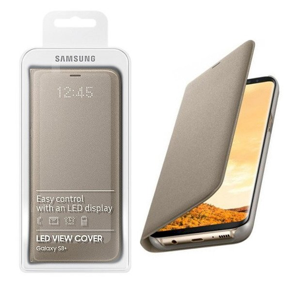 Samsung EF-NG955PFEGWW LED View Cover Оригинальный чехол книжка для Samsung G955 Galaxy S8 Plus Золотой