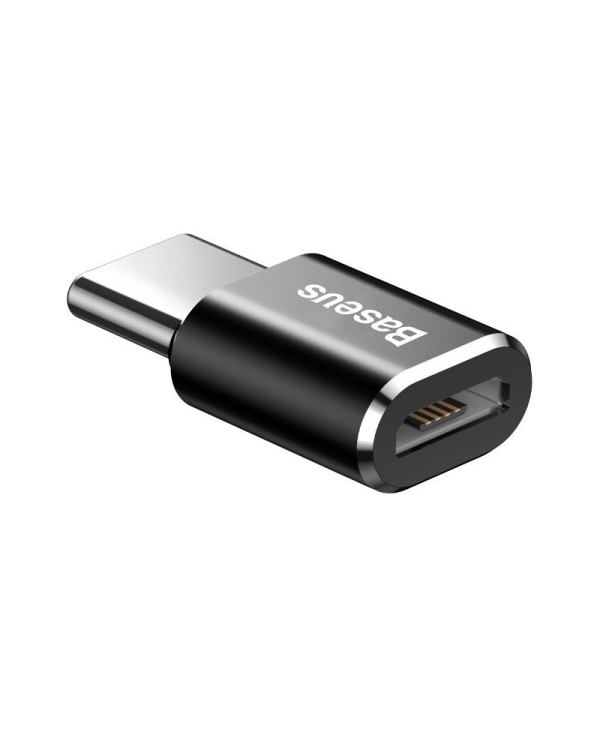 Baseus Mini Универсальный Адаптер Micro USB к USB Type-C Подключение Black