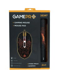 Игровая мышь GamerPro GS347 | 800-2400 DPI | USB | + коврик для игровой мыши