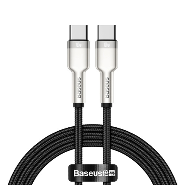 Обложка книги «Baseus Cafule Series Metal Data USB Type C - USB Typ C Cable Power Delivery 100 W (20 V | 5 A) 2 m black (CATJK-D01)»