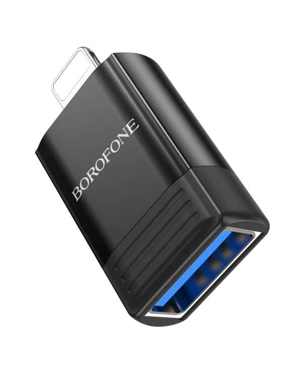 Дополнительное изображение книги «Borofone Adapter BV18 - Lightning to USB - black»