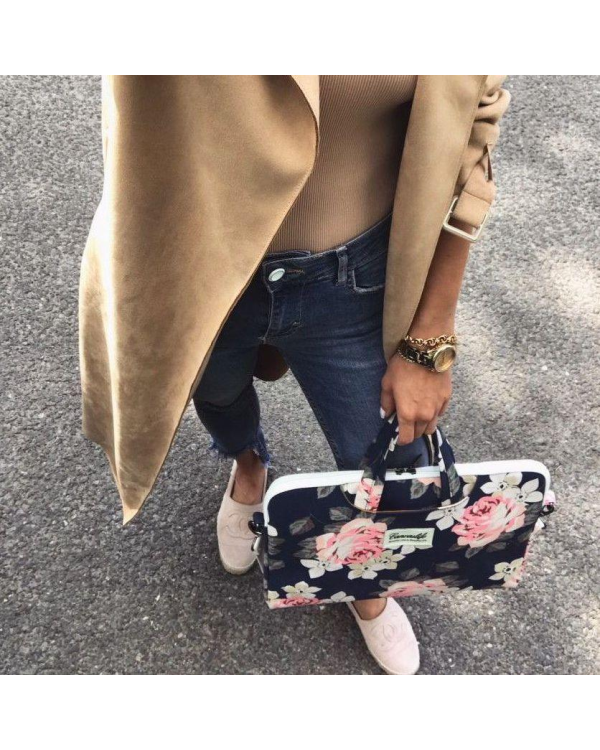 CANVASLIFE SLEEVE LAPTOP 13-14 NAVY ROSE