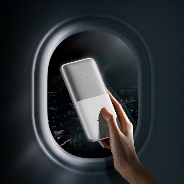 Powerbank Baseus Bipow Pro 10000mAh, 2xUSB, USB-C, 20W (white)