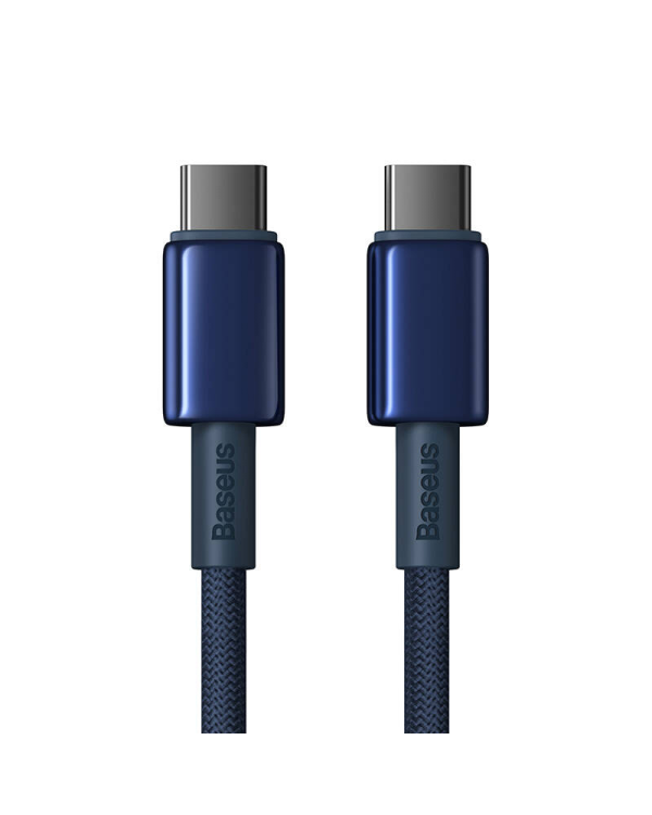 Кабель USB-C - USB-C Baseus Tungsten Gold, 100 Вт, 1 м (синий)