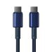 Кабель USB-C - USB-C Baseus Tungsten Gold, 100 Вт, 1 м (синий)