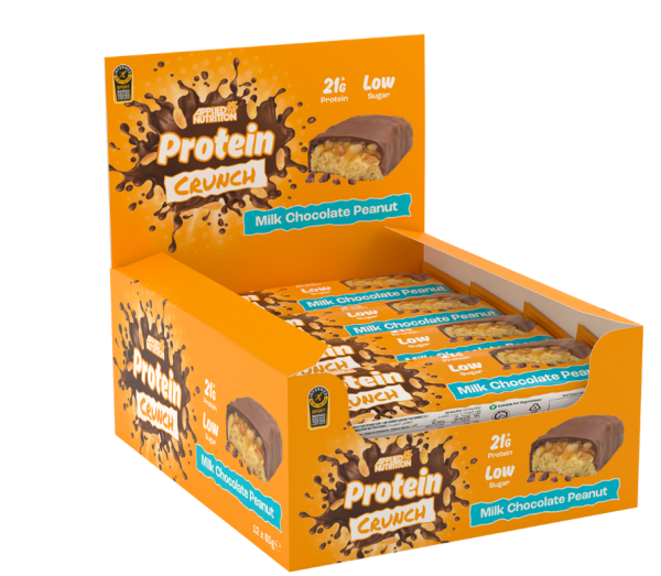 Applied Nutrition Applied Protein Crunch Bar, молочный шоколад с арахисом - 12 x 65 г