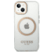 Guess Transparent MagSafe Compatible Case for iPhone 14 Plus Gold