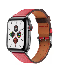 Кожаный ремешок Fusion для Apple Watch 42 / 44 мм красный
