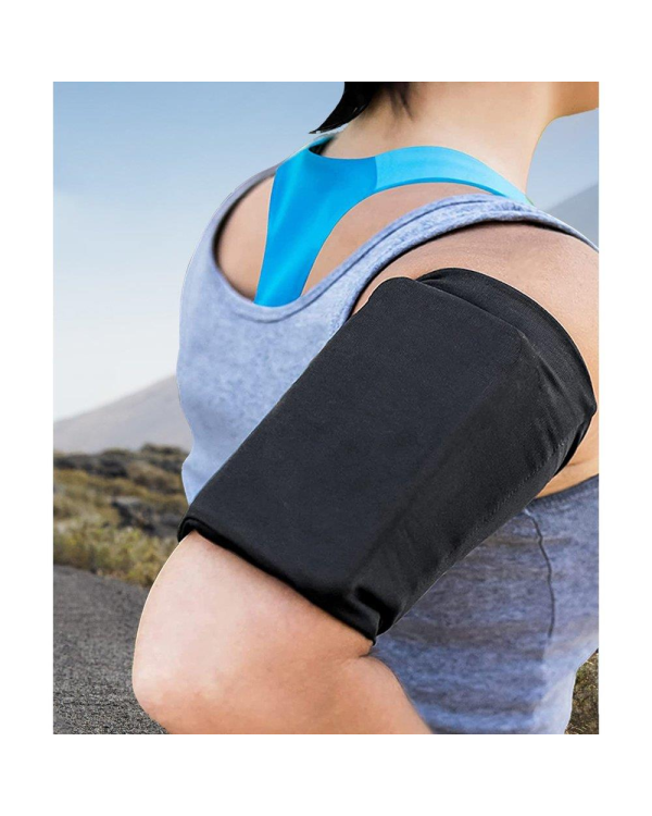 Elastic fabric armband armband for running fitness S black