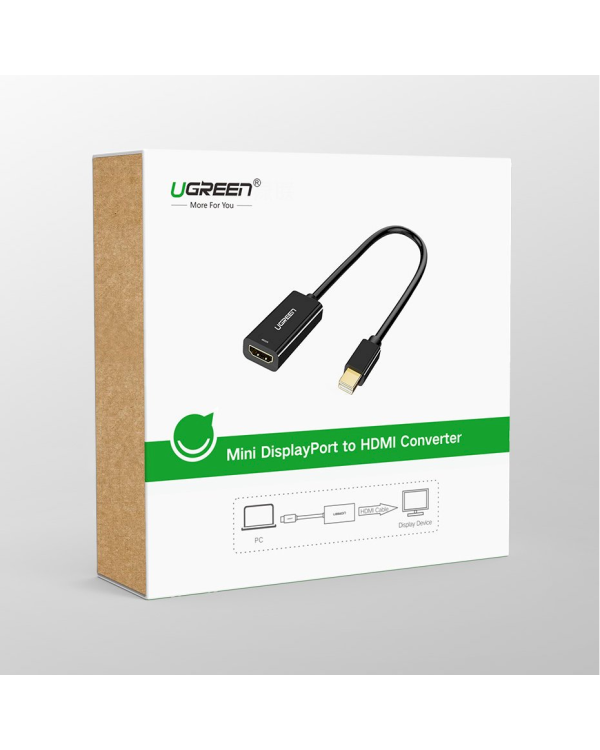 Ugreen FHD (1080p) HDMI (female) - Mini DisplayPort (male - Thunderbolt 2.0) adapter cable white (MD112 10460)