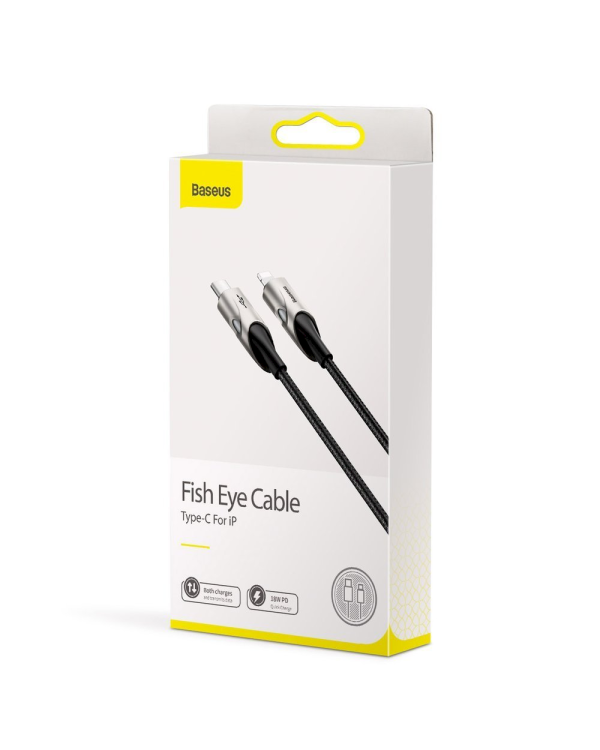 Baseus Fish Eye CATLYY-01 USB-C -> Lightning Провод для Зарядки 18W / PD 2.0 / 100 cm Черный
