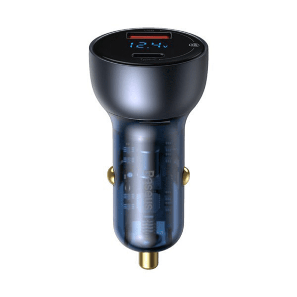Baseus TZCCKX-0G Автомобильная зарядка USB-C | USB | 3A | 65W | Quick Charge 3.0 + Кабель Черная