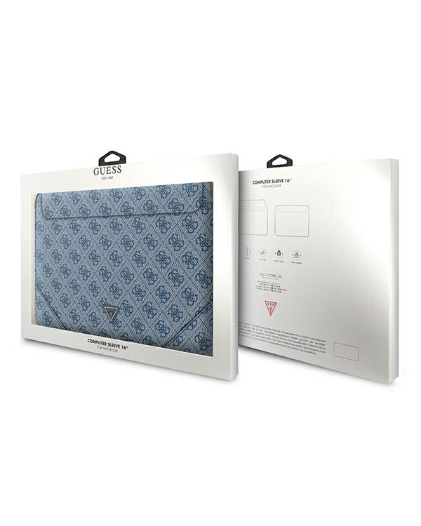 Оригинальный GUESS Laptop Sleeve 4G Uptown Triangle Logo GUCS16P4TB 16 дюймов синий