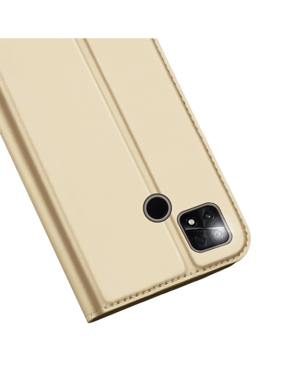 Dux Ducis Skin Pro Case for Xiaomi Poco C40 Flip Card Wallet Stand Gold