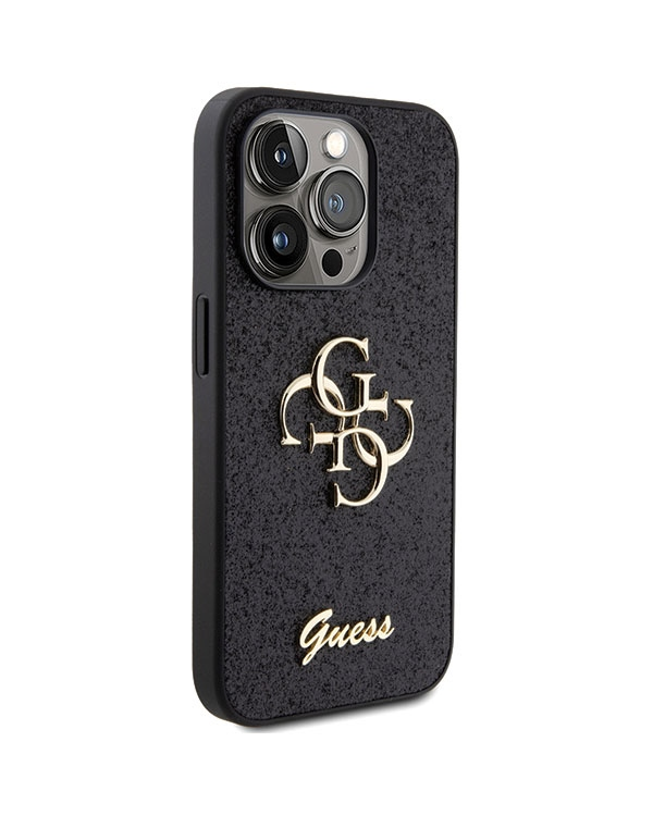 Guess GUHCP15XHG4SGK Apple iPhone 15 Pro Max 6.7" black hardcase Glitter Script Big 4G