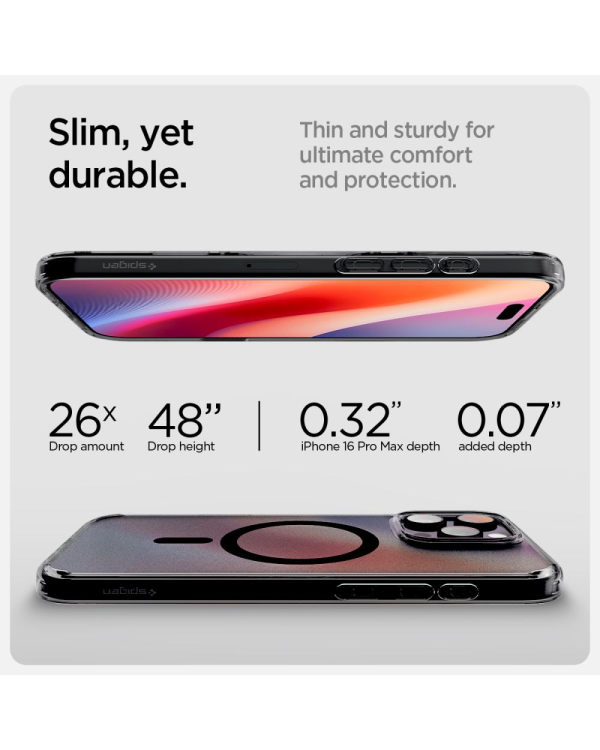 Дополнительное изображение книги «SPIGEN ULTRA HYBRID "T" MAGSAFE IPHONE 16 PRO MAX FROST BLACK»