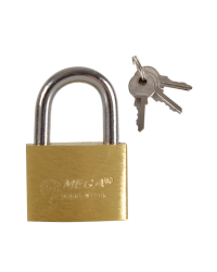 Замок латунный SLIM 25 мм 3 ключа