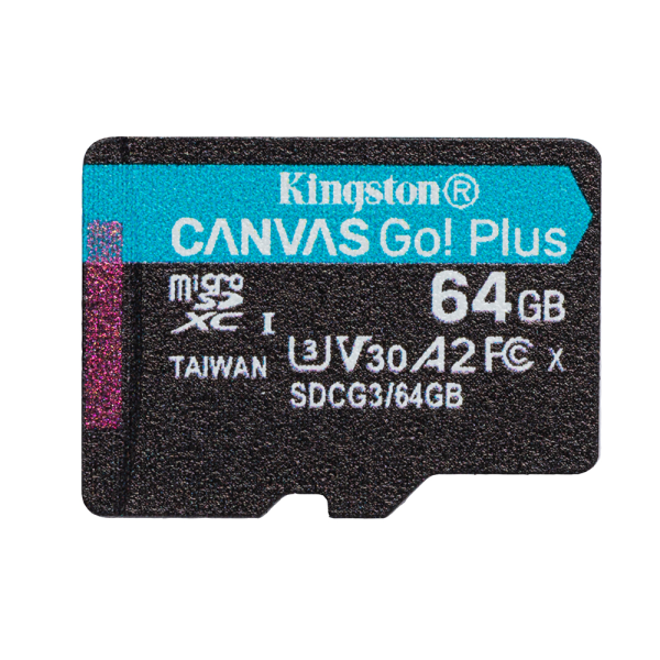 Kingston memory card 64GB microSDXC Canvas Go! Plus cl. 10 UHS-I 170 MB|s + adapter