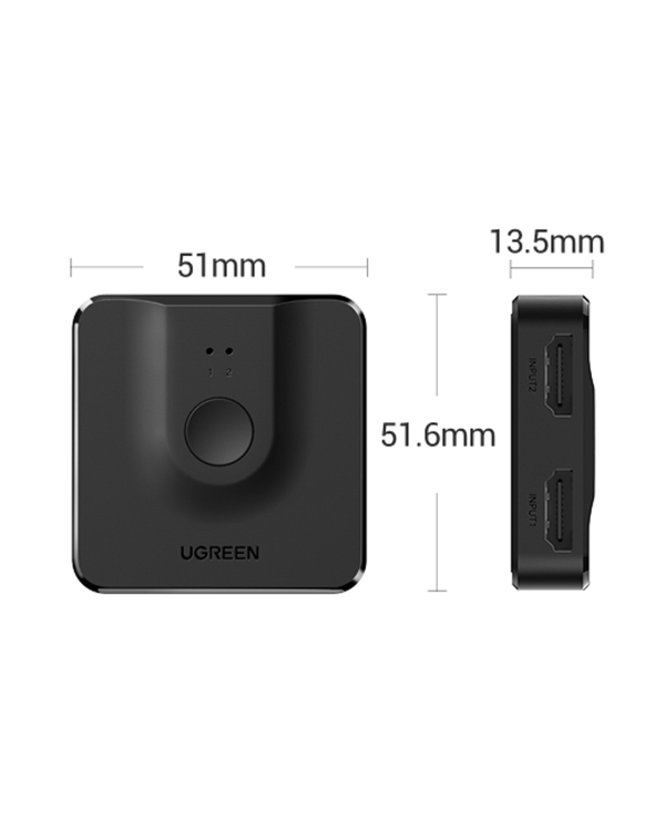 Ugreen switch HDMI splitter switch - 2x HDMI 4K 60Hz black (CM217)